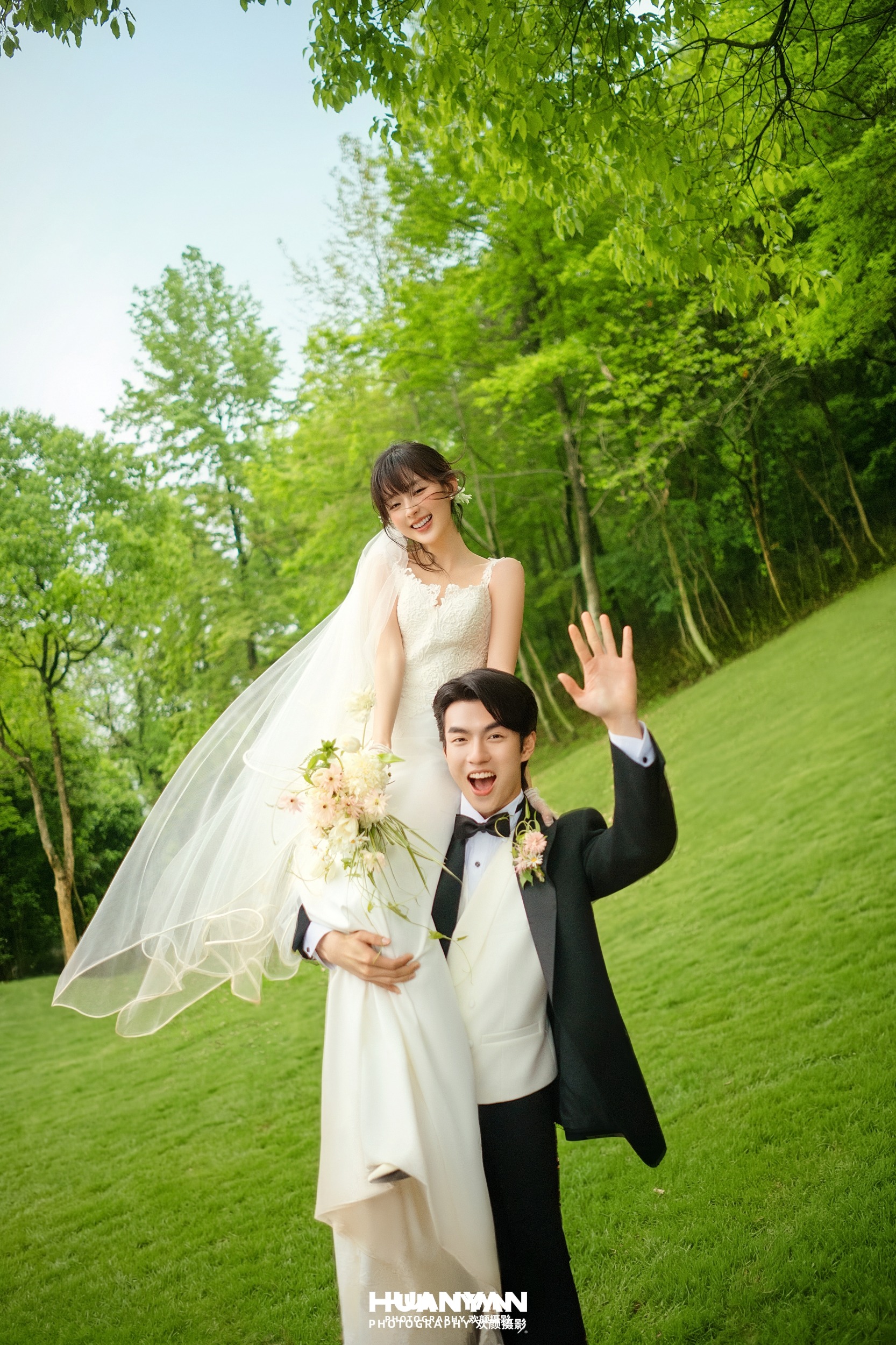 户外自然清新自然婚纱照实拍（杯中盛夏系列）
