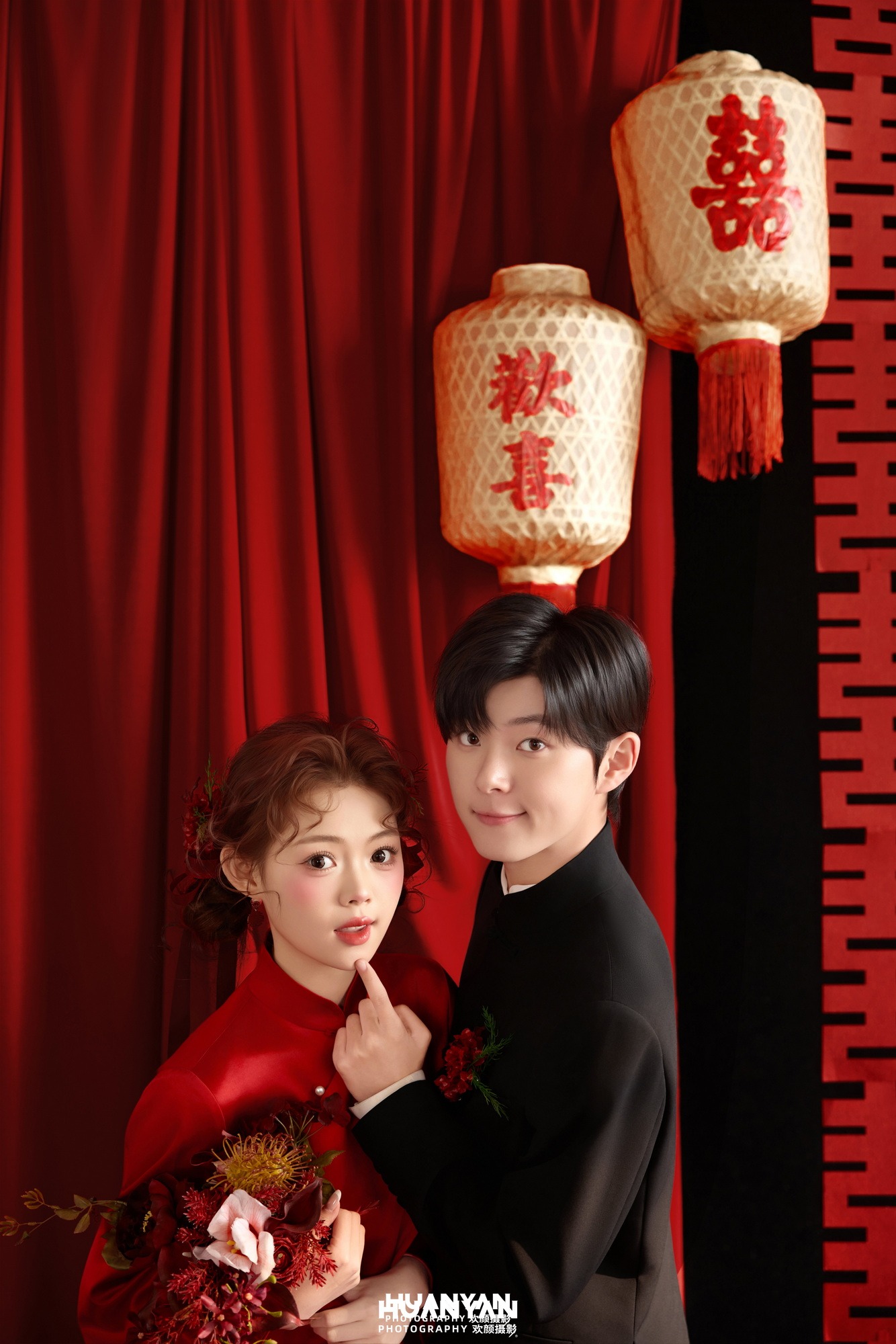 新中式婚纱照 · 室内影棚场景 · 吾家有喜客片
