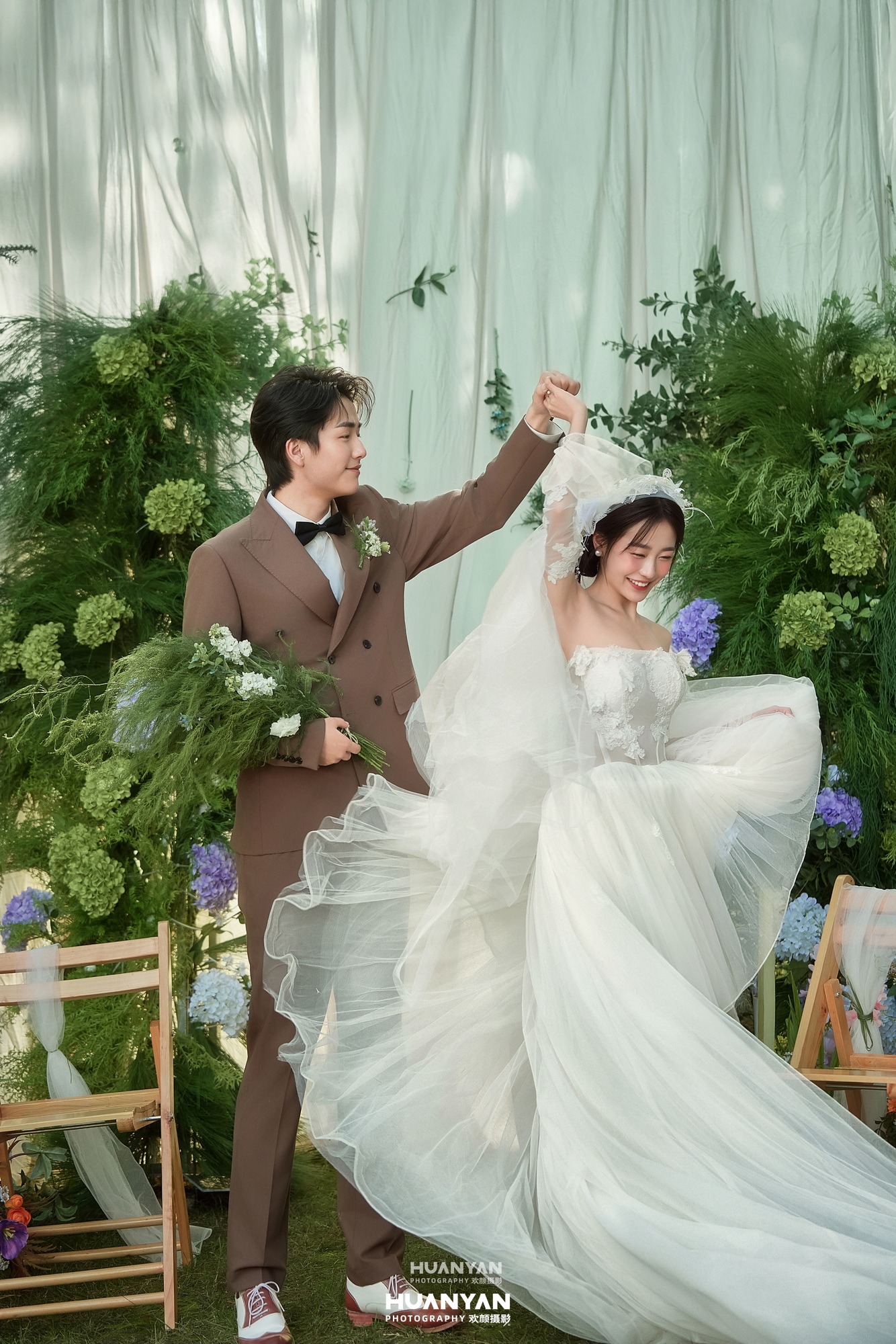 风遇林野：清新自然婚纱照户外自然实拍
