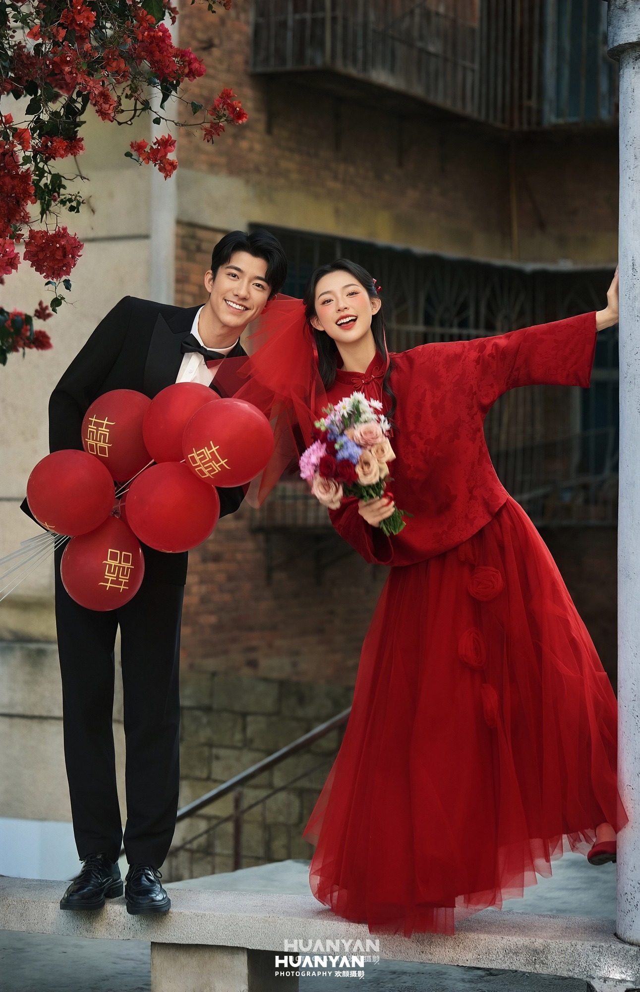 一猜倾心客片第7张｜法式浪漫婚纱照，摄于室内影棚
