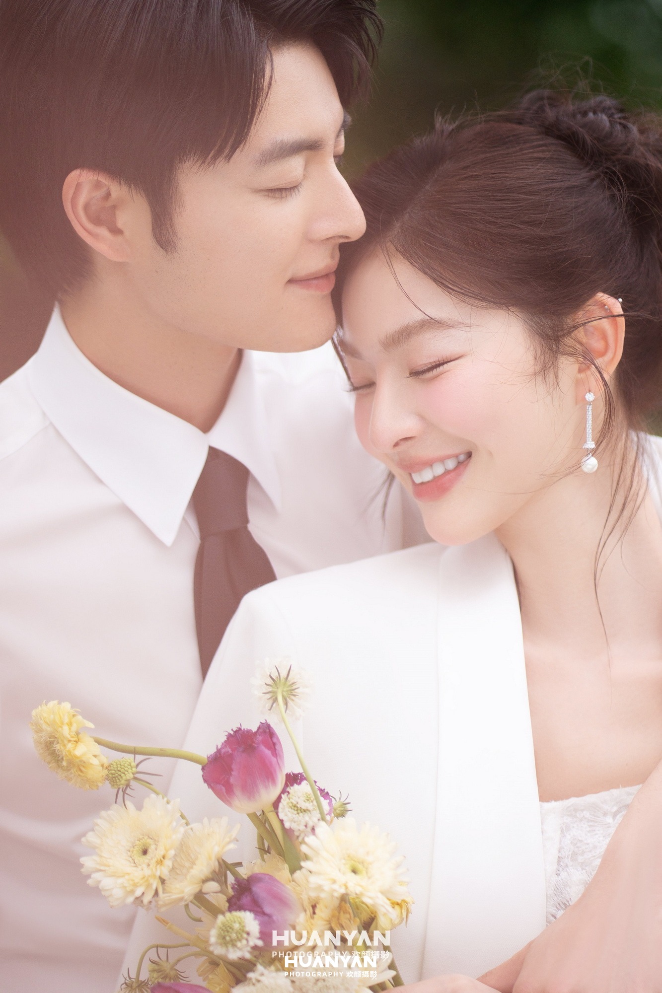 户外自然清新自然婚纱照实拍（草色新约系列）