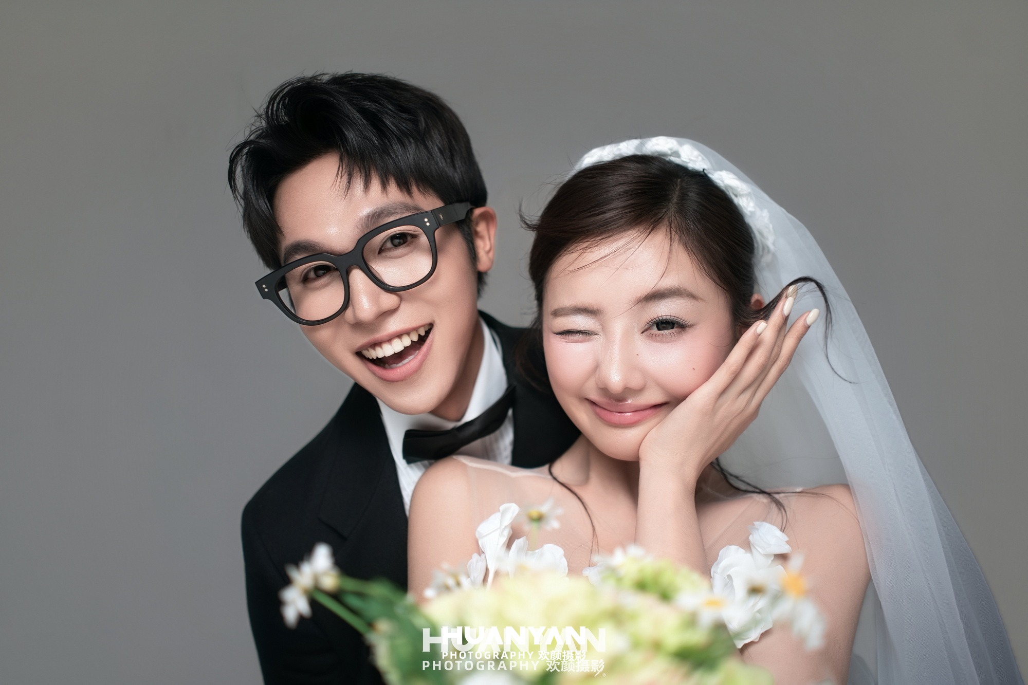 韩式温柔婚纱照 · 室内影棚场景 · 小朵欢喜客片