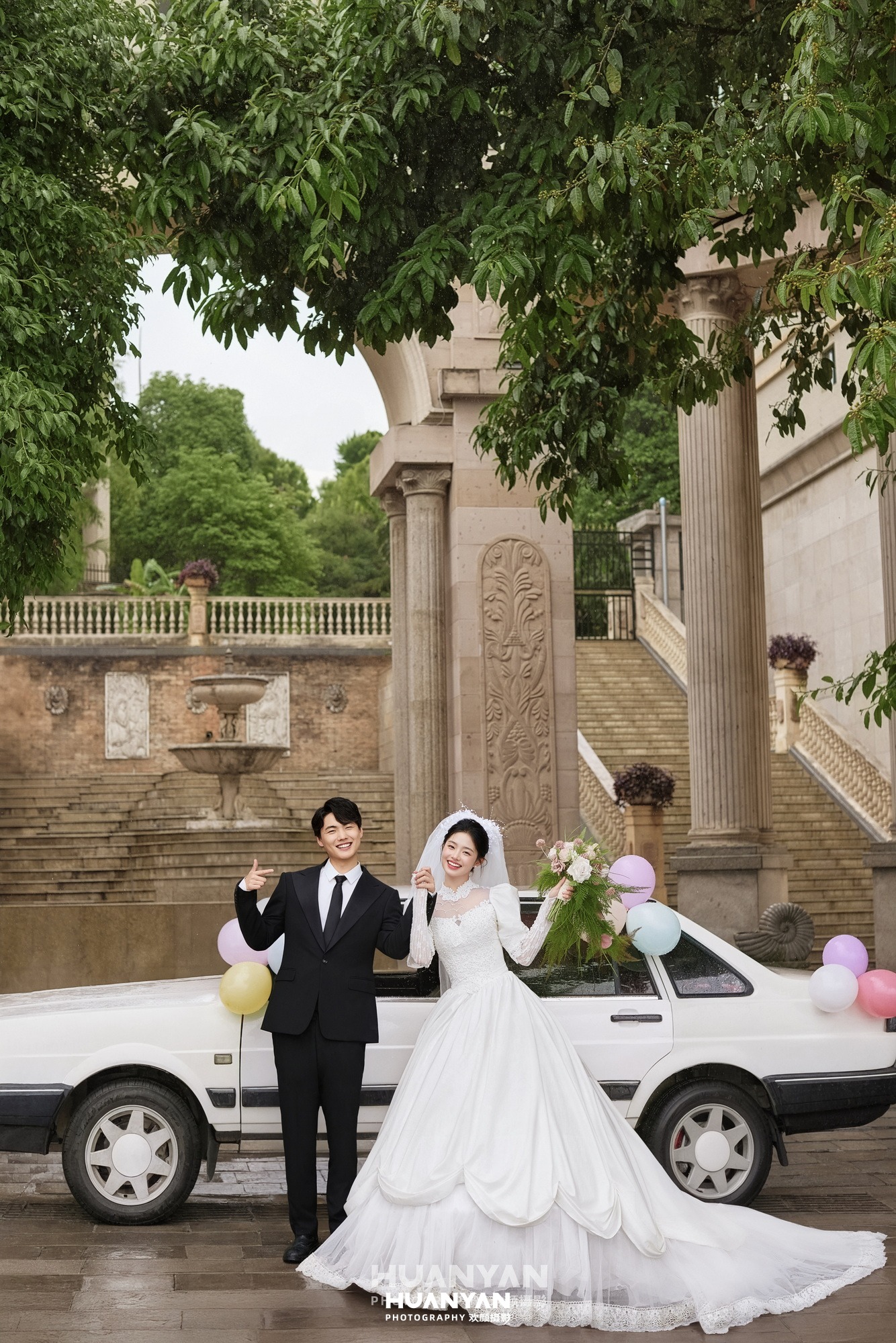 街角泡泡：浪漫唯美婚纱照城市街拍实拍