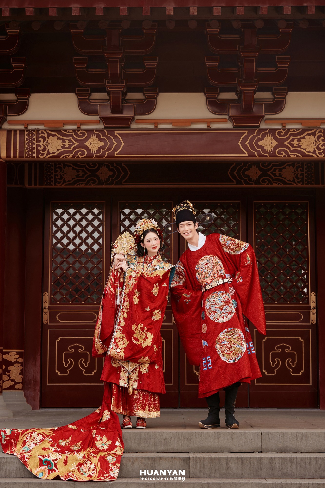 凤仪红妆客片第3张｜汉服古装婚纱照，摄于古镇水乡